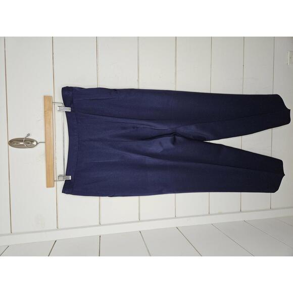 Vintage 90s Counterparts Size 14 navy blue pleated dress pants - Picture 2 of 5